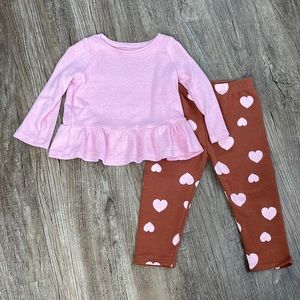 Baby Girl Matching Heart Set Size 12M